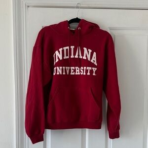 Jerzees Red Hoodie with White Print